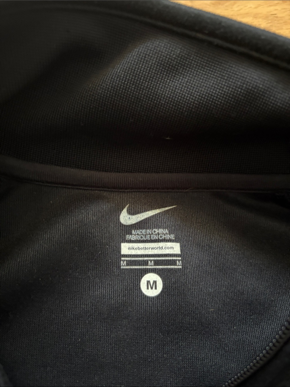 nike black/black full zip track jacket mens medium - Picture 3 of 5